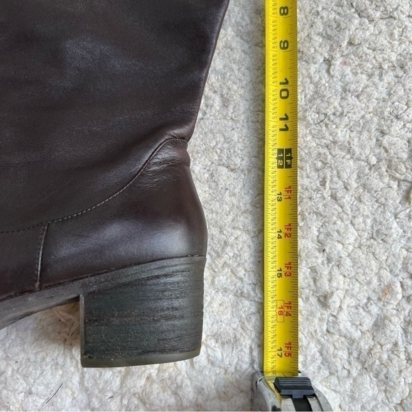 Tara M Brown Leather DIDI Faux Fur Interior Block Heel Rounded Toe Boots Sz 9 - Picture 10 of 14